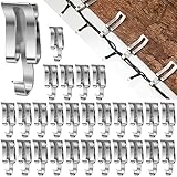 Zonon 100 Pcs Christmas Light Clips Metal Gutter Hooks for Outdoor Xmas Hangers for Shingles Roof Seasonal Lighting Gutter Clips Hanging Festival Xmas Outside Decoration