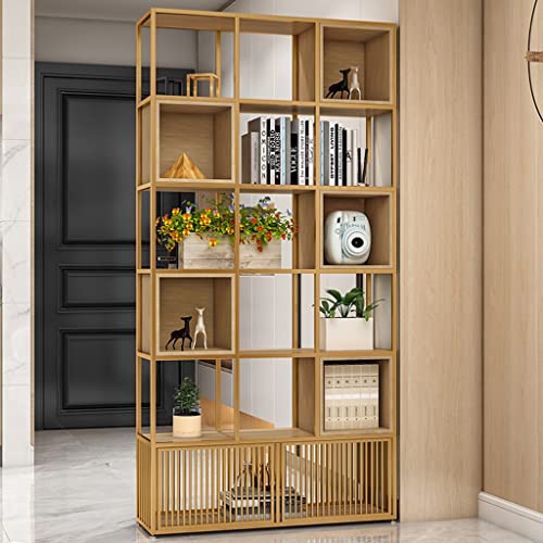Fifor 6-Layer Industrial Bookshelf, 70.9In Tall 2 Pcs Bookcase, Standing Storage Cabinet For Living Room, Home Office, Bedroom, Washroom, Kitchen (Color : Wood, Size : 200 * 25 * 180Cm) #TOP4
