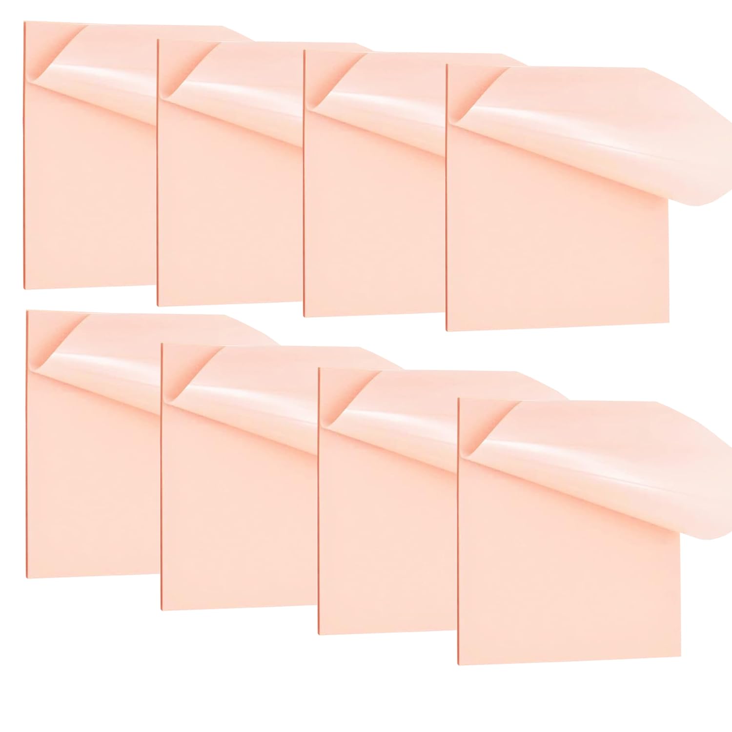 OFIXO Transparente (400 Stück rosa 7,6 x 7,6 cm) selbstklebende Haftnotizen, OFIXO klar, durchsichtiger Post für Planer, Büro, Schule, Universität, Lehrer, Studentenbedarf