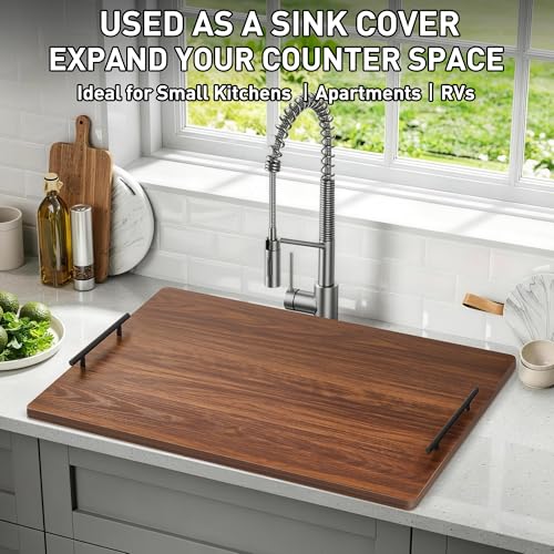 Cubierta de cocina rectangular de madera con asas miniatura 6
