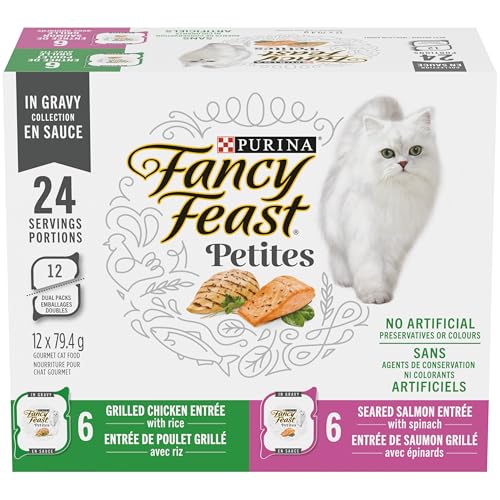 Fancy Feast Petites Wet Cat Food, in Gravy Collection Variety Pack 3 Flavours - 79.4 g Tray (24 Pack) image 8
