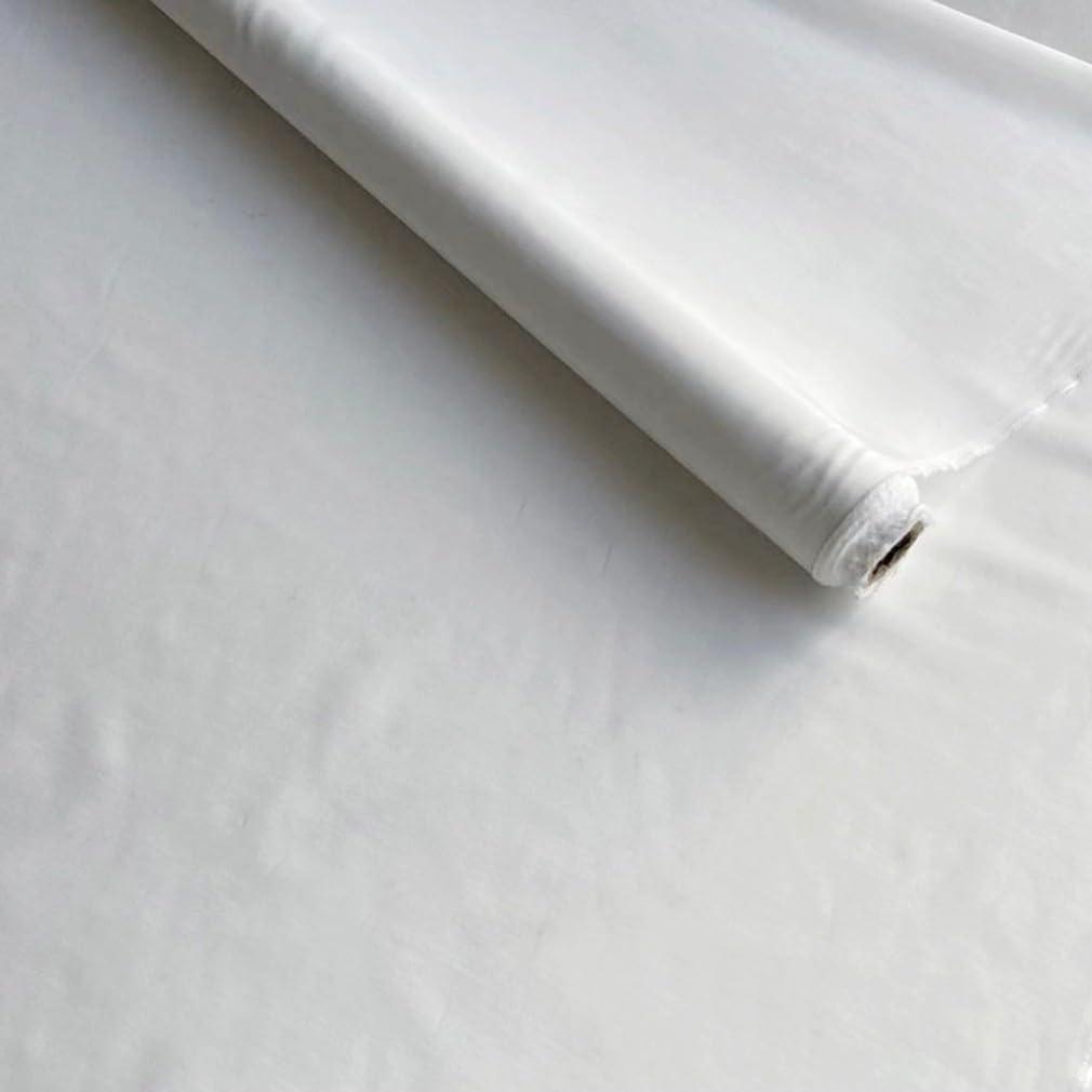 Maxfeel Silk Cotton Fabric 55" Wide Multicolor Sold by The Yard (Sold by The Yard, White)