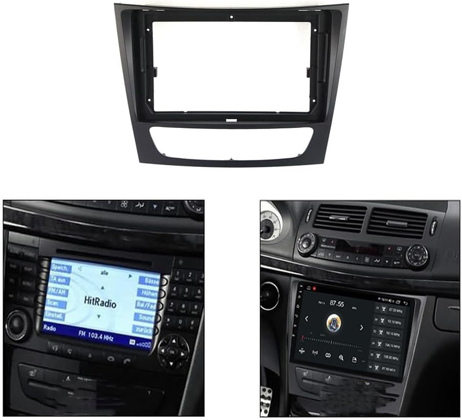 Fits for Benz E-Class W211 E200 E220 2002-2010 Car Radio Stereo Fascia Frame Double DIN 9 inch Dash Installation Mounting Kit