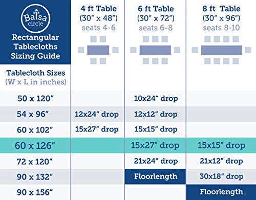 Balsacircle 60-Inch X 126-Inch Black And White Rectangular Damask Flocking Tablecloth Table Linens Wedding Party Events Decorations #TOP4