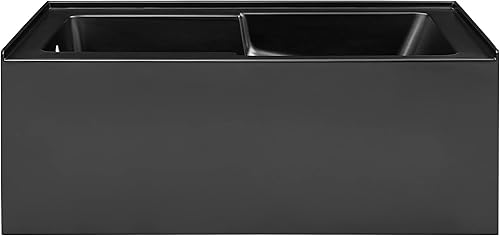 Vista 144 de Swiss Madison Well Made Forever SM-AB540MB Voltaire - Bañera de alcoba con faldón, 60 x 30 pulgadas, negro mate Mate negro
