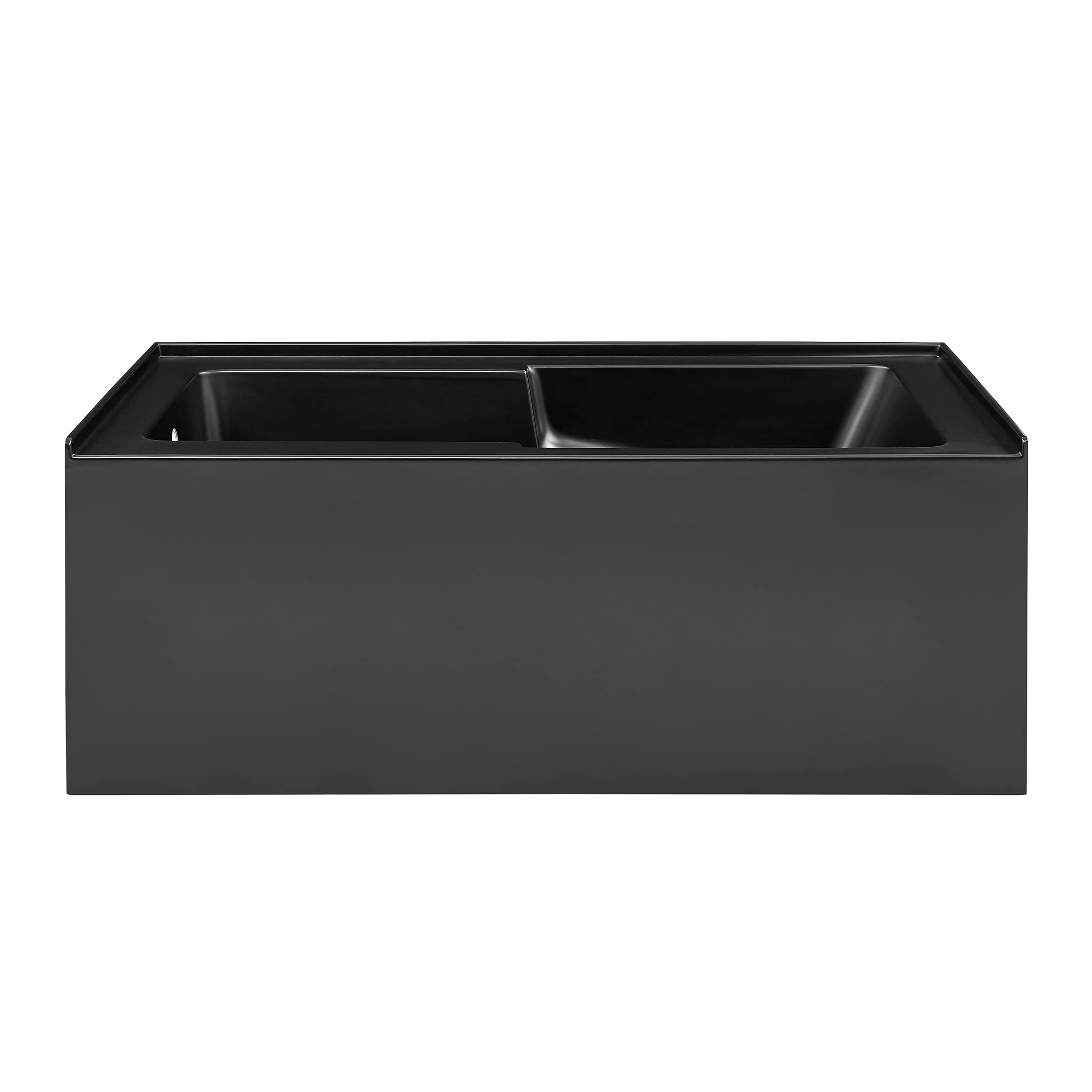 Voltaire 60 in. x 32 in. Acrylic Matte Black, Skirted Alcove, Integral, Left-Hand Drain, Apron Bathtub