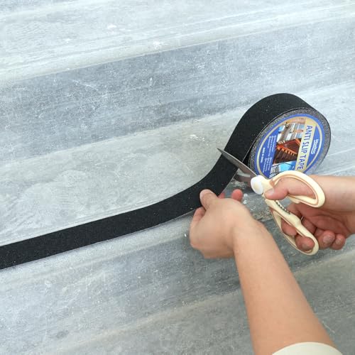 Image of Heavy Duty Anti Slip Traction Tape 2 inch x 38 FT, 80 Grit Waterproof High Friction Grip Tape for Indoor Outdoor Stairs, Pool, Ramps, Garage, Home & Commercial Use