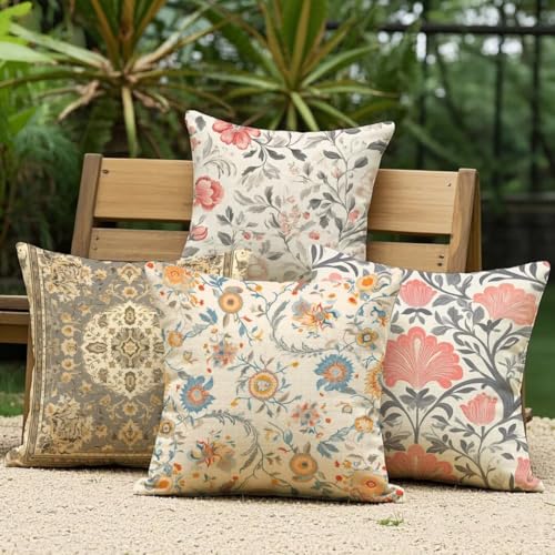 Taie d'oreiller 40x40cm imperméable et housse de coussin lin salon - 3