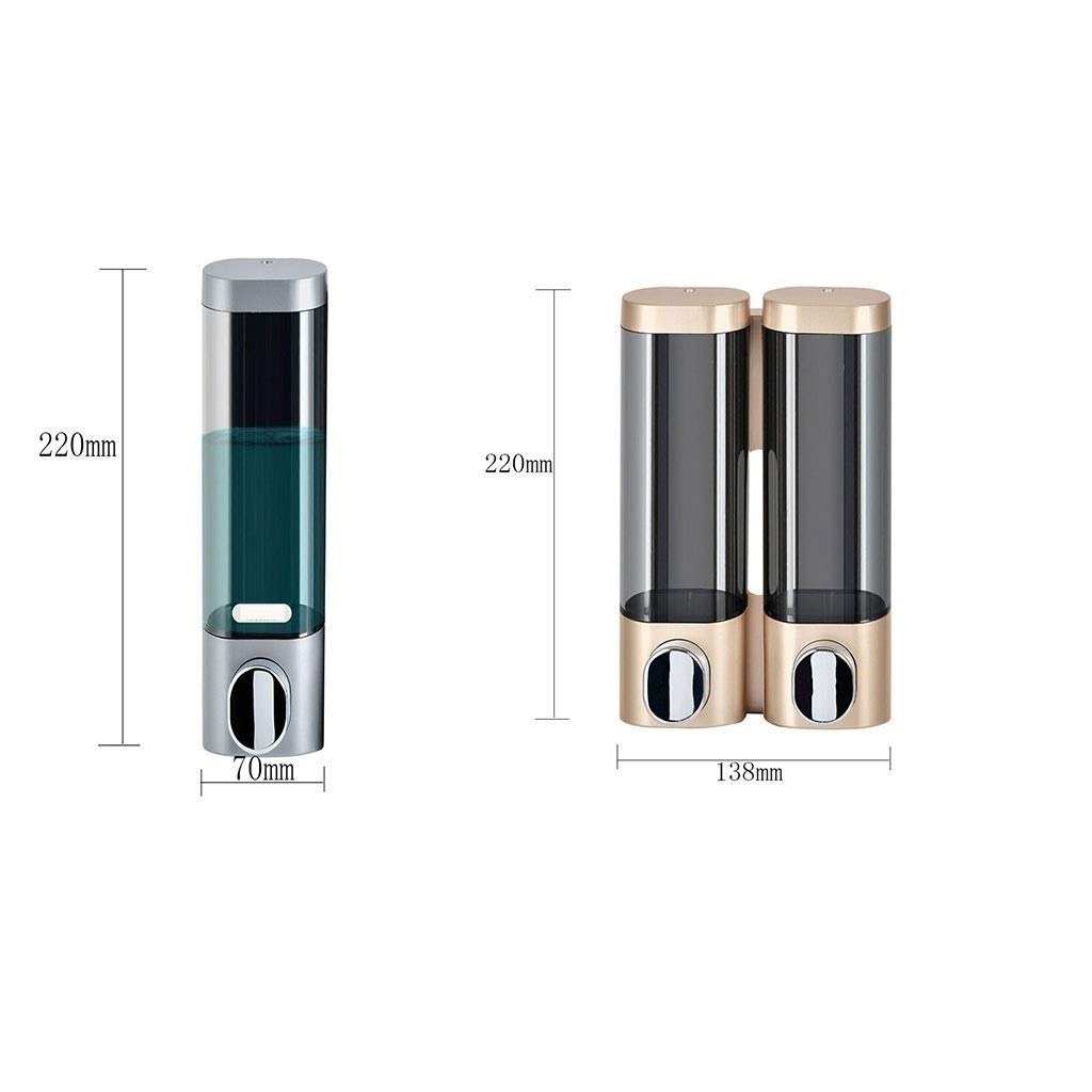 dispenser sapone/Dosatori per sapone liquido Punch-libera a parete Manuale di dispenser di sapone shampoo doccia gel bottiglia Iniziale Hotel dispenser di sapone 300ml * 2 Erogatore del Sapone/Dispens