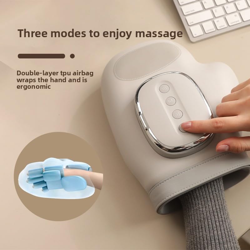داخلي view of Nuvra Hand Massager showing finger compartments