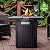 OCMC 28 Inch Outdoor Propane Gas Fire Pit Table 50,000 BTU with Lid and Lava Rock for Outside Garden Backyard Deck Patio, Black