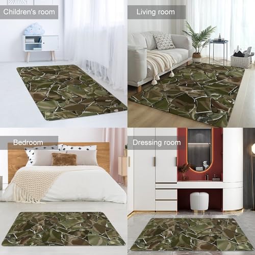 Tapis de sol absorbant et lavable vert olive 152x101 cm - 8