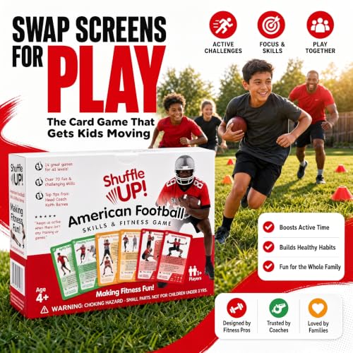 Shuffle Up Football Game - 70+ Fitness Cards, Training Equipment Kids Gift by Shuffle Up - Used condition - Image 2