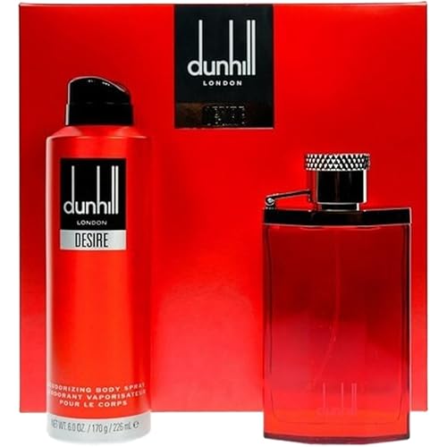 Desire Red by Alfred Dunhill for Men - 2 Pc Gift Set 3.4oz EDT Spray, 6.0oz Deodorant Spray