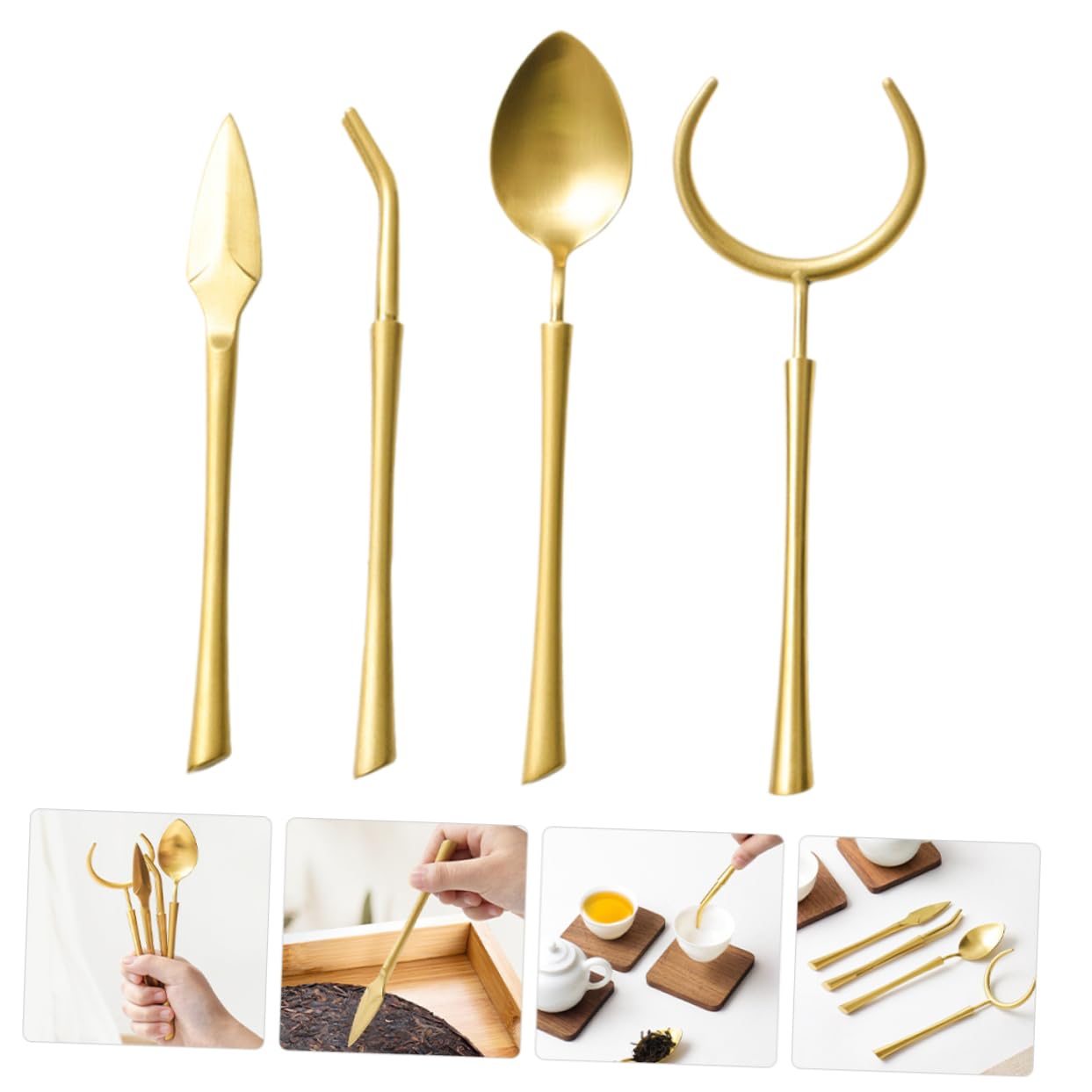 FUNOMOCYA Chinese Kung Fu Tea Tools Tea Clip Ceremony Accessories 1 Set Gongfu Tea Set Tools Scoop Needle