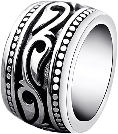 Trendy Wide Stainless Steel Celtic Band Thumb Ring for Men Manly Vintage Punk Biker Jewely Size 12