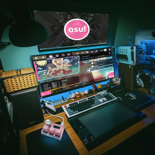 Image of SayoDevice O3C OSU Keyboard Rapid Trigger Hall Switches Magnetic Linear Switches Keyboard with Knob and Screen,Copy Paste,Shotcut,Macro Hotswap Mini Keypad. (Pink)