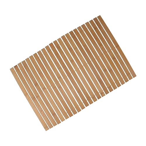 LABRIMP Esterilla De Bambú Antideslizante para Baño Cojín De Ducha De Bambú De Estilo Natural Hogar Almohadilla para Pies