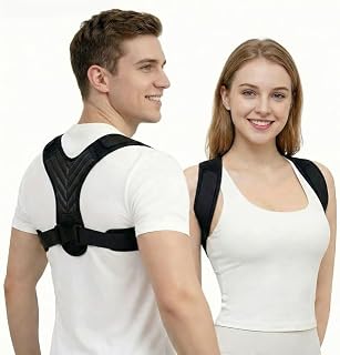Posture Corrector for Women & Men, Adjustable Back Support Brace with Y-Shape, Lightweight Shoulder Straightener for Sitting, Desk Work & Daily Wear, Helps Improve Slouching & Alignment (Medium)
