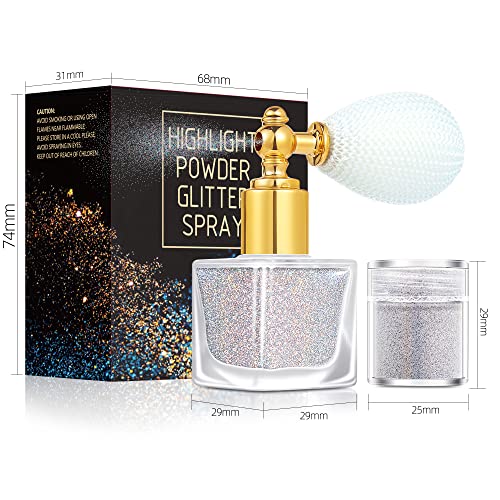 Flymind Body Glitter Spray, Glitter Spray For Hair And Body, Shimmer Powder Makeup Spray For Body Face Hair Clothes Nail Art Craft Design #TOP1