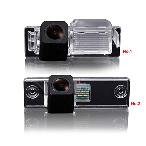 Image of Rear View Back Up Reverse Parking Camera in License Plate Lighting Night Version (NTSC) for Saab 9-3 /93 /9-X / 97X / 9-4X /95 /9-5 Toyota Land Cruiser Prado (Model B= Screw)