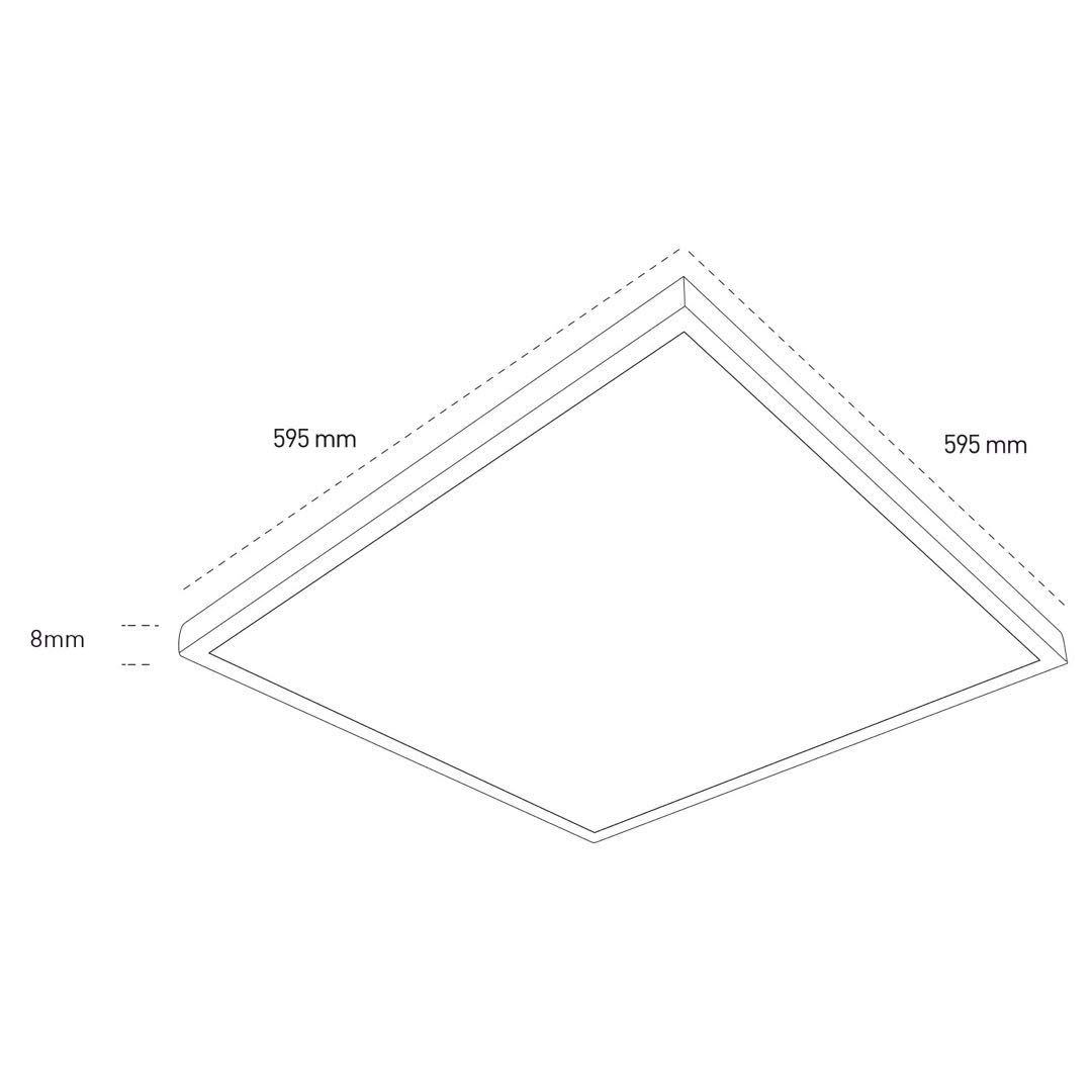 Superia Pannelli LED 42W/230V 60x60cm, 5040 lumen - Bianco Naturale 4000K, Angolo 100°, UGR16, RA80, per Uffici, 10 Pezzi - PA42N