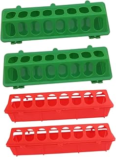 TEHAUX Pigeon Trough Bird Feeder for Window Pigeon Feeder Chick Feeder Bird Food Dispenser Plastic Pigeon Feeder Plastic Feeding Tray Professional Chick Feeder Pigeon Accessory Bowl 4pcs