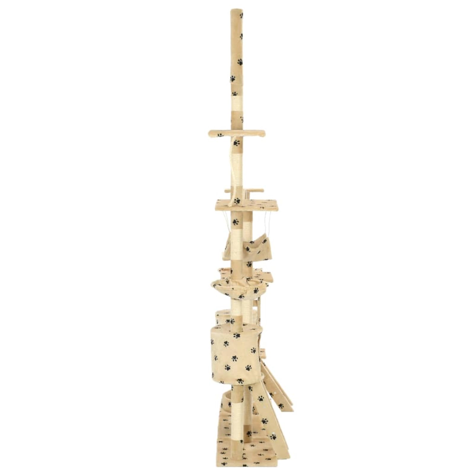 Drzewo dla kota sizal 230-250 cm, beżowe łapy, drapak dla kota, drzewo, drapak dla kota, zabawka, koty