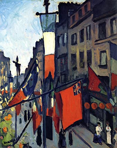 5D DIY Diamond Painting Albert Marquet - 14 juillet au Havre - Kits de peinture par numéros pour adultes et enfants Diamant Broderie Arts Artisanat Strass 40x50cm Cover