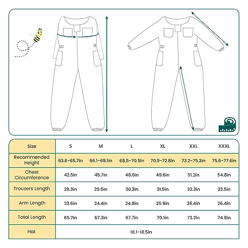 Ceed4U BEE-0002 Ventilated Bee Suit, 3 Layer Bee Suit For Men Women, Sting Proof Protective Beekeeping Suit thumb #7