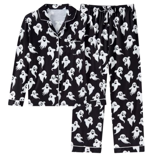 Image of RAISEVERN Couple Christmas Matching Pajamas Long Sleeve Pjs Set Sleepwear