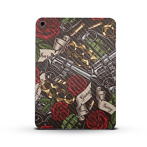 Image of MightySkins Carbon Fiber Skin Compatible with Apple iPad 10.9 inch 10th Gen (2022) Full Wrap Kit - Gangster Life | Protective, Durable Textured Carbon Fiber Finish | Easy to Apply | Made in The USA