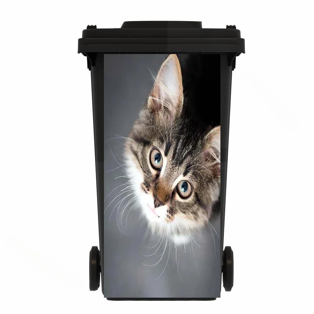 WRYXPL Large Animal Wheelie Bin Stickers, Waterproof PVC Self-Adhesive Dustbin Stickers, for Outdoor Waste Management Decor Decals
