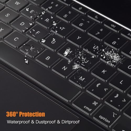 Image of OJOS Premium Ultra Thin Keyboard Cover for Apple 13 Inch iPad Air 13 M3 (2025) & iPad Pro M4 (2024) with Magic Keyboard, 13 inch iPad Pro Protector Skin Accessories, US Keyboard Layout