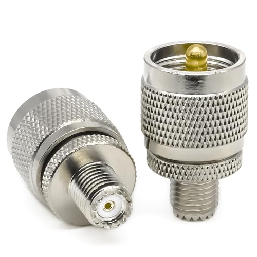 Mini Adaptador UHF PL259 Hembra a SO239 Macho, 2 Piezas miniatura 1