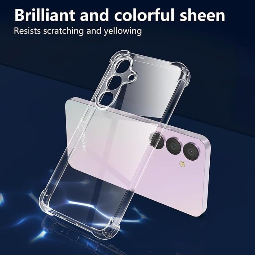 Image of BOXXO Flexible Back Cover for Samsung Galaxy A55 5G | Back Cover Transparent Clear Shockproof Case Four Corner Protection | Slim Protective Mobile Phone Cover for Samsung Galaxy A55 5G