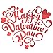 QKFON Adesivi murali di San Valentino, amore cuore acrilico specchio adesivi da parete stagionale tema adesivo decorazione della parete amore acrilico specchio adesivi per casa bar party