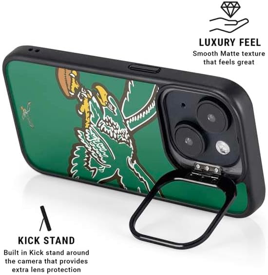 Skinit Kickstand Phone Case Compatible with iPhone 16 Plus - Officially Licensed NFL Philadelphia Eagles Retro Logo Design