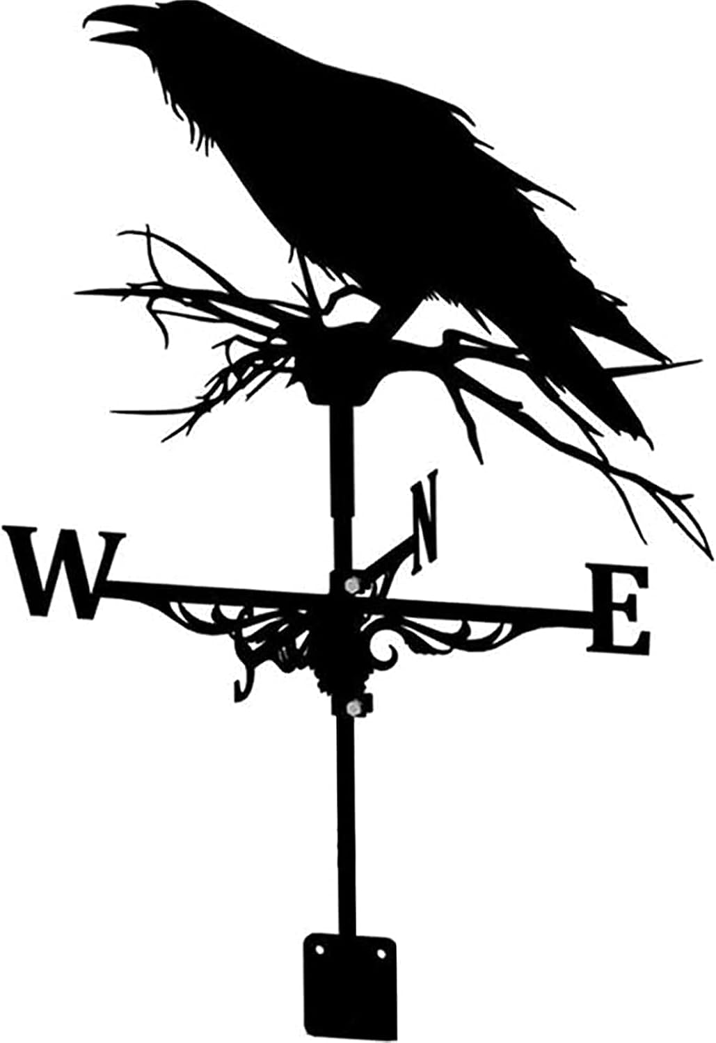 Weather Vane Crow Sculpture Weather Vane Wind Direction Indicator Metal Weather Vane Garden