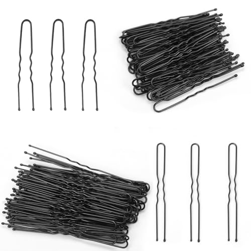 120 alfinetes de cabelo em forma de U, alfinetes de cabelo para mulheres, grampos de cabelo para coq