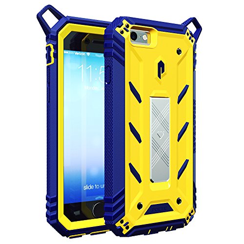 iPhone 6S Plus Case, POETIC Revolution [Premium Rugged] Protective Case with [Landscape Stand Feature] [Shock Absorption & Dust Resistant] for Apple iPhone 6 Plus/iPhone 6S Plus Yellow/Blue