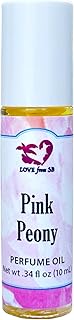 Pink Peony Perfume Oil | .03 oz/10 ml Roll On Bottle with Organic Jojoba Oil | Made in Santa Barbara, California (Pink Peony)