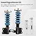 maXpeedingrods Coilovers for Nissan S13 240SX 1989-1994, 24 Levels Damper Adjustable Coilovers Suspension Kit, Height Adjustable T6 Upgraded Lowering Kit Blue