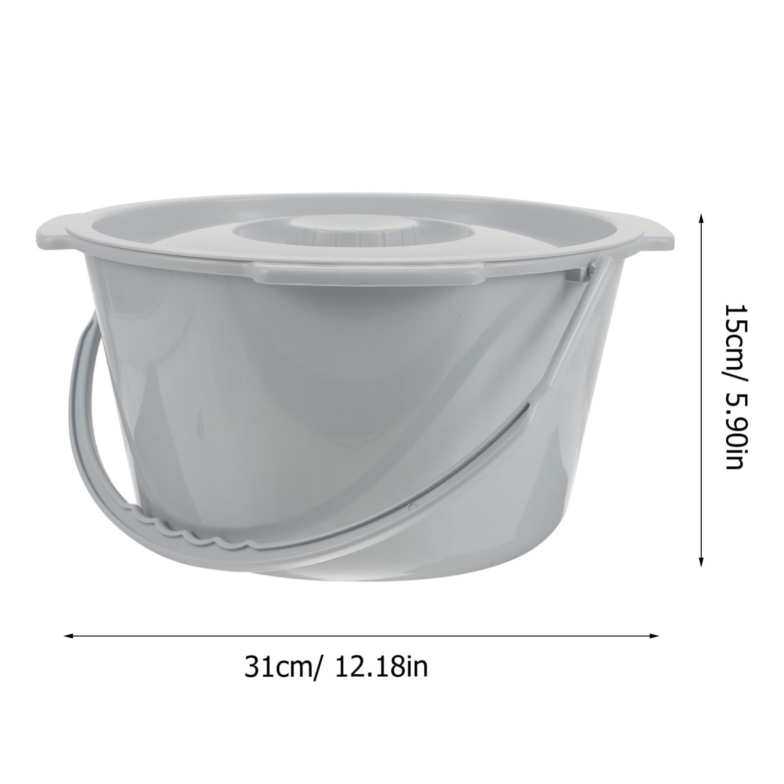 Healeved Chamber Pot for Bedroom Thickened Plastic Urinal Bedside Commode Bucket Handle