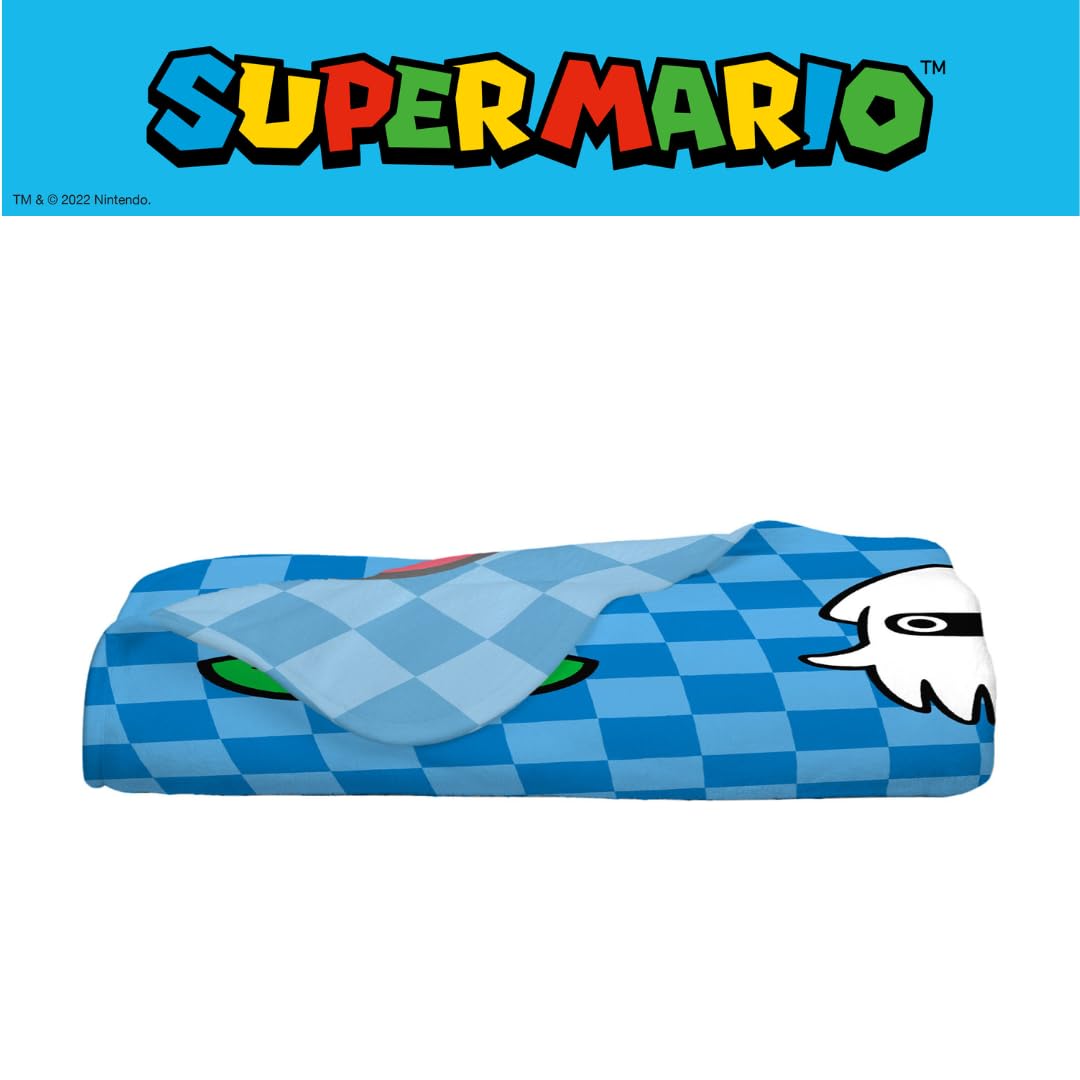Franco Super Mario Bros. Pościel dla dzieci, super miękka, przytulna, narzuta, 157 x 229 cm, (oficjalny produkt licencjonowany) dla dzieci