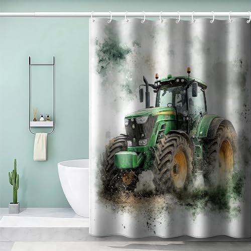 Rideaux de douche 180x200cm imperméable polyester avec 12 crochets