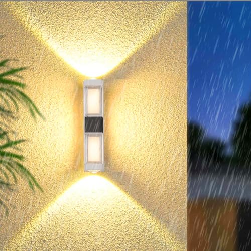 Applique murale LED extérieur IP65 étanche en aluminium noir et blanc pour éclairer votre jardin