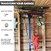 C2M Heavy Duty Floating Tool Shelf & Organizer 2 Pk | Wall Mounted Garage Storage Rack for Handheld & Power Tools|USA Made, 100# Weight Limit, Compact Steel Design|Perfect for Father's Day|Black
