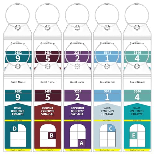 Luggage Tags for Cruise Ship Essentials for NCL, Princess, Carnival, Royal Caribbean and Celebrity Cruise Necessities (10 Pack, Narrow(Royal Caribbean & Celebrity))
