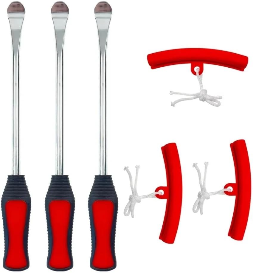 Motorcycle Bicycle Tire Changing Levers Repair Tool Set Tire Spoon Lever Tire Protector Valve Cap Valve Cores For Bike Motorcycl(12Pcs)
